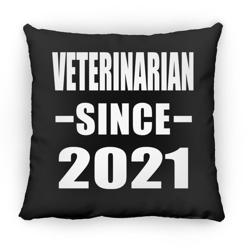 Veterinarian Since 2021 - Throw Pillow Black
