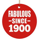 124th Birthday Fabulous Since 1900 - Circle Ornament
