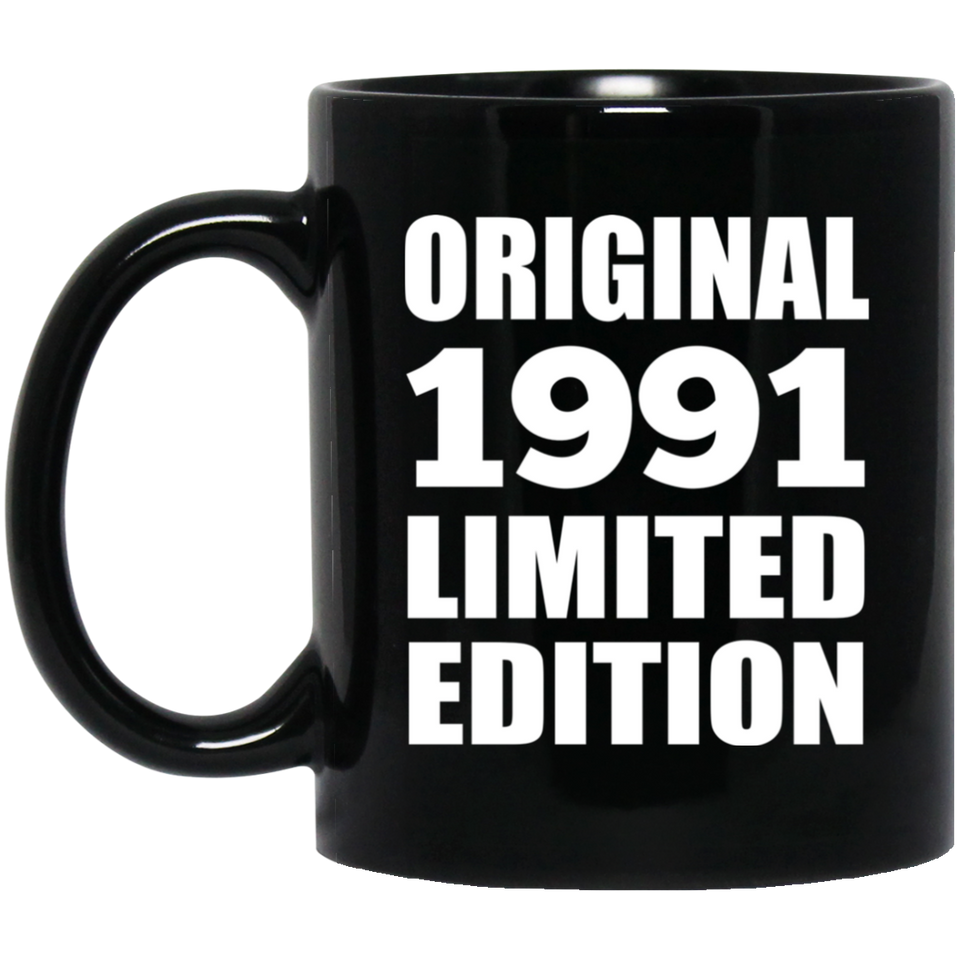 33rd Birthday Original 1991 Limited Edition - 11oz Coffee Mug Black