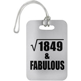 43rd Birthday Square Root of 1849 & Fabulous - Luggage Bag Tag