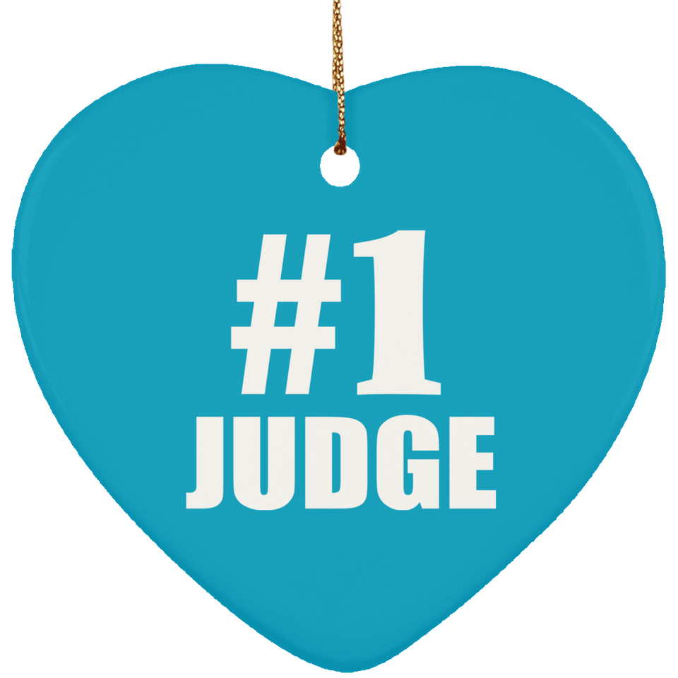 Number One #1 Judge - Heart Ornament