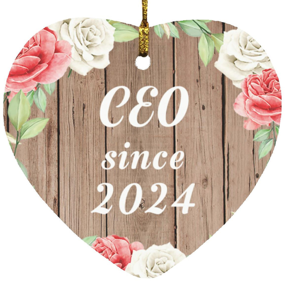 CEO Since 2024 - Heart Ornament B