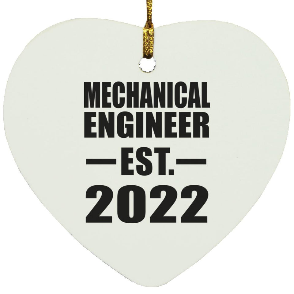 Mechanical Engineer Established EST. 2022 - Heart Ornament