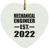 Mechanical Engineer Established EST. 2022 - Heart Ornament