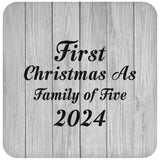 First Christmas As Family Of Five 2024 - Drink Coaster F