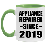 Appliance Repairer Since 2019 - 11oz Accent Mug Green