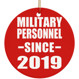 Military Personnel Since 2019 - Circle Ornament
