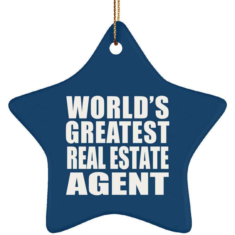 World's Greatest Real Estate Agent - Star Ornament