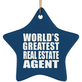 World's Greatest Real Estate Agent - Star Ornament