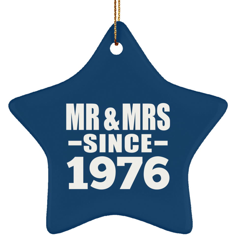 48th Anniversary Mr & Mrs Since 1976 - Star Ornament