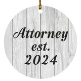 Attorney Established Est. 2024 - Circle Ornament F