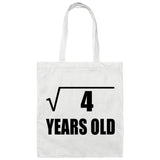 2nd Birthday Square Root of 4 Years Old - Tote Bag White