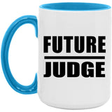 Future Judge - 15oz Accent Mug Blue