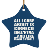 All I Care About Is Cirneco Dell'etna - Star Ornament