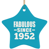 72nd Birthday Fabulous Since 1952 - Star Ornament