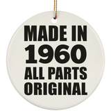 64th Birthday Made in 1960 All Parts Original - Circle Ornament