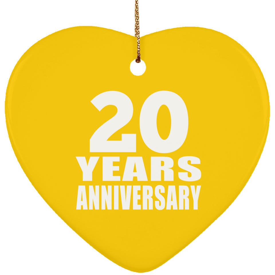 20th Anniversary 20 Years - Heart Ornament