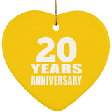 20th Anniversary 20 Years - Heart Ornament
