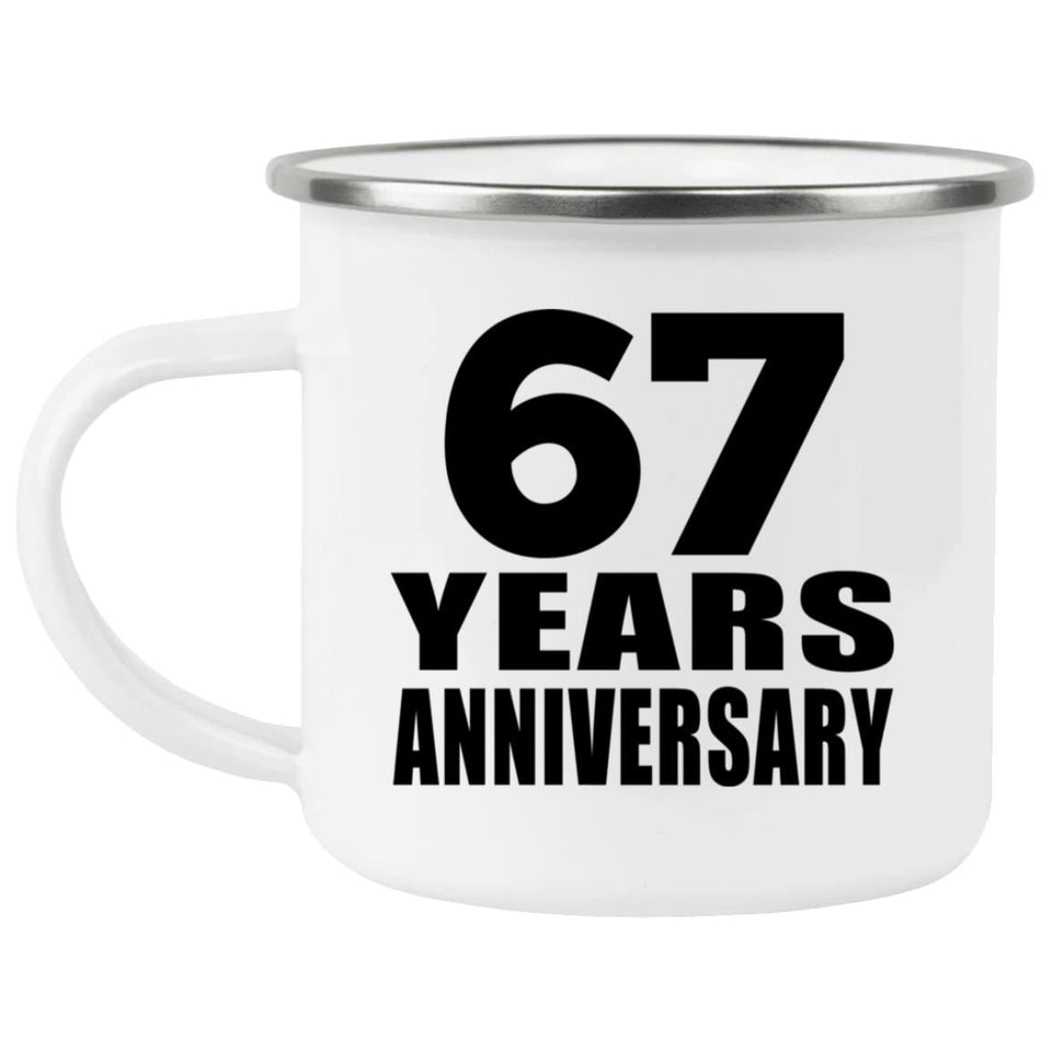 67th Anniversary 67 Years - 12oz Camping Mug