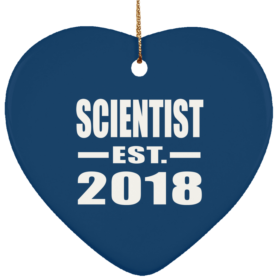 Scientist Established EST. 2018 - Heart Ornament