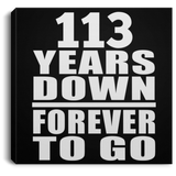 113th Anniversary 113 Years Down Forever to Go - Canvas Square