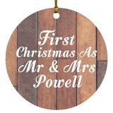First Christmas As Mr & Mrs Powell - Circle Ornament E