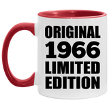 58th Birthday Original 1966 Limited Edition - 11oz Accent Mug Red
