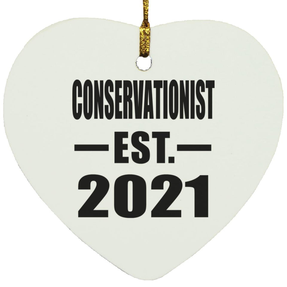 Conservationist Established EST. 2021 - Heart Ornament