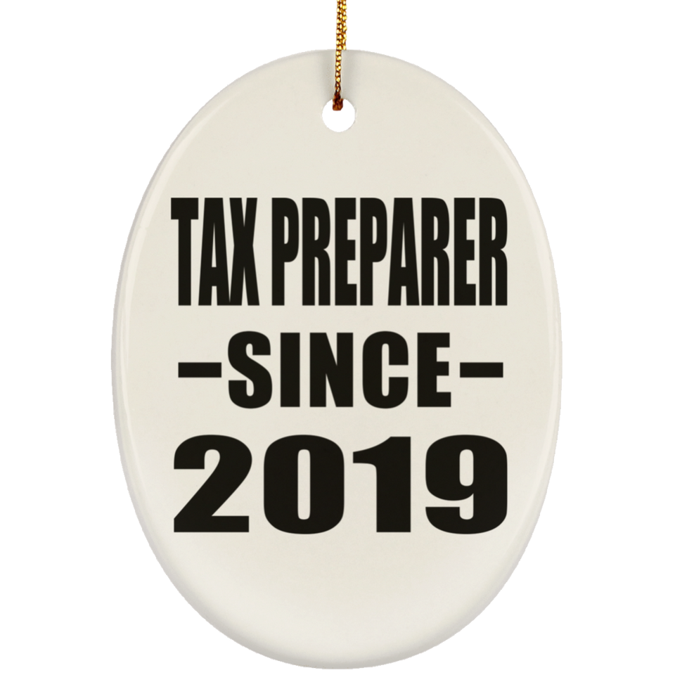 Tax Preparer Since 2019 - Oval Ornament