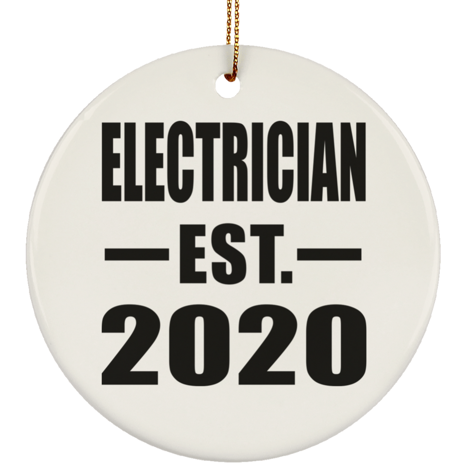 Electrician Established EST. 2020 - Circle Ornament