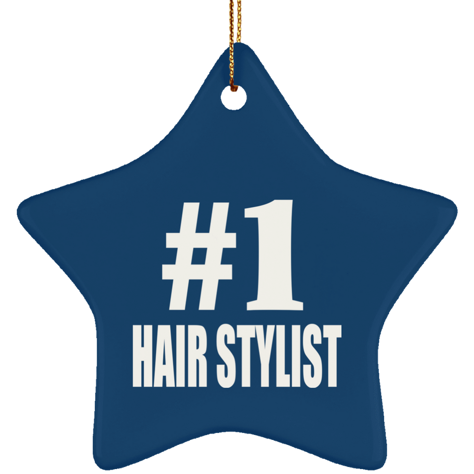 Number One #1 Hair Stylist - Star Ornament
