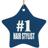 Number One #1 Hair Stylist - Star Ornament