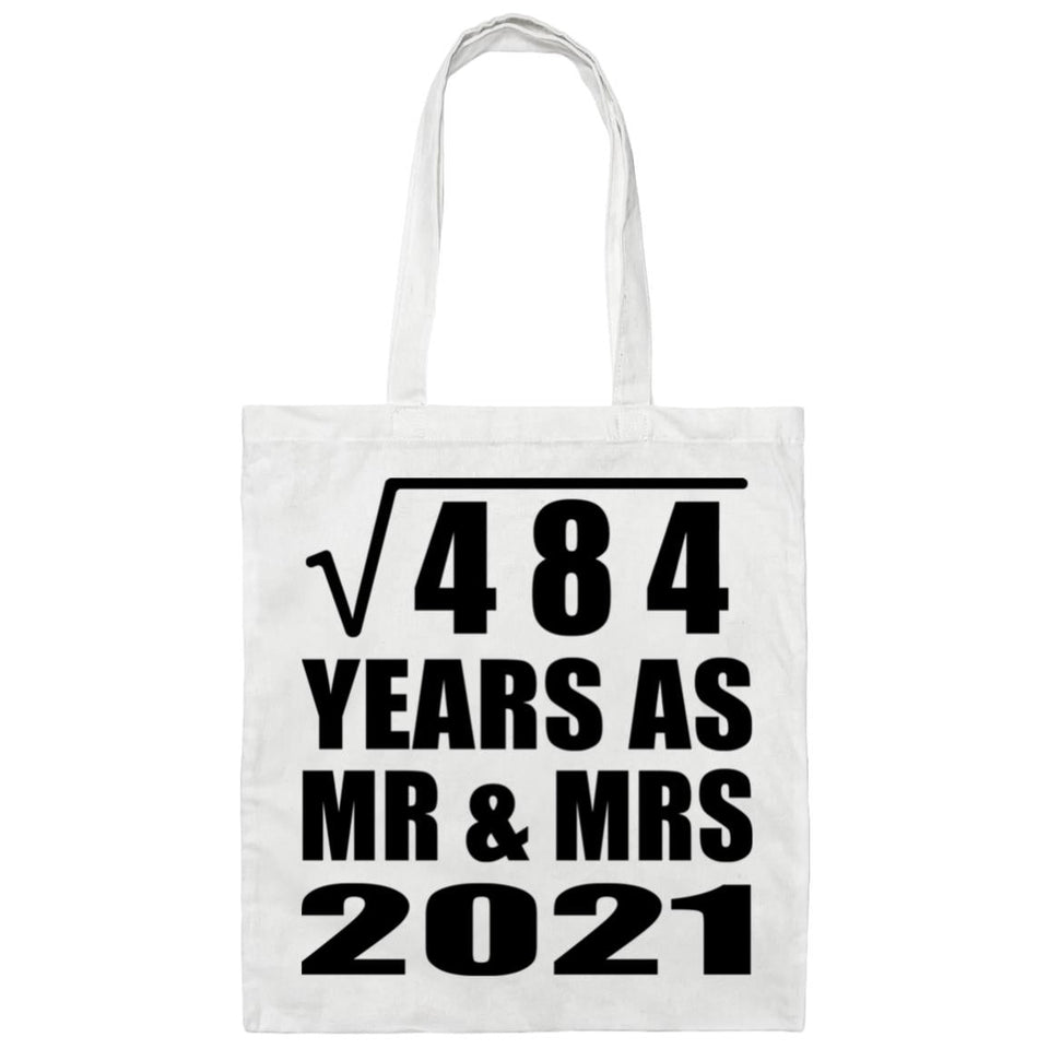 22nd Anniversary Square Root of 484 Years As Mr & Mrs 2021 - Tote Bag White