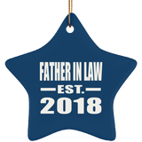 Father In Law Established EST. 2018 - Star Ornament