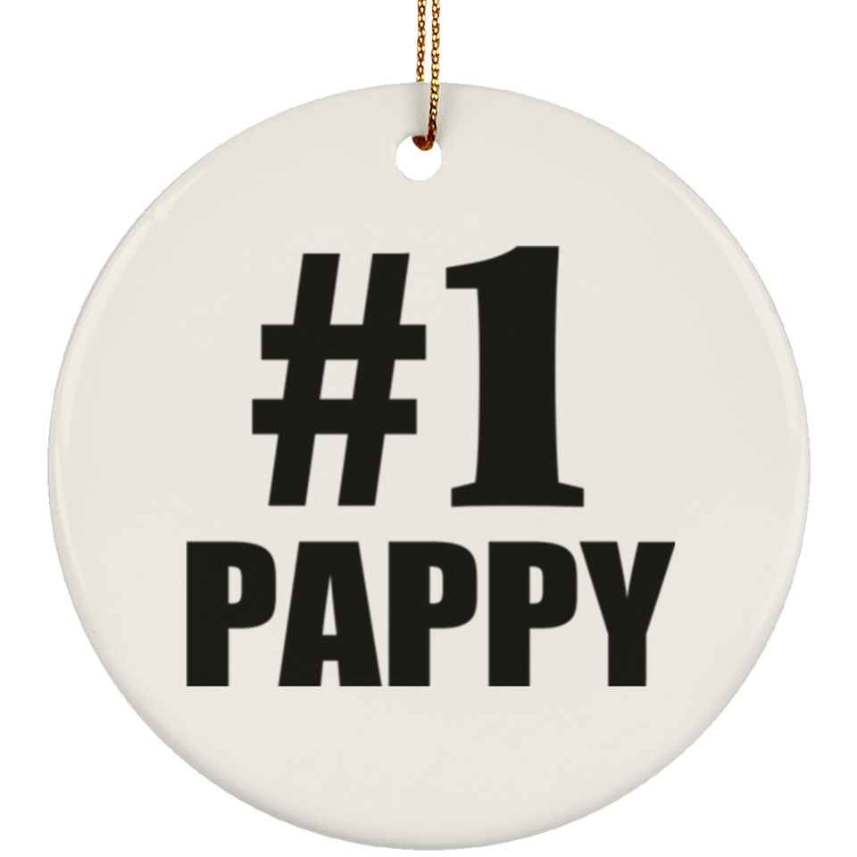 Number One #1 Pappy - Circle Ornament