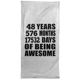 48th Birthday 48 Years 576 Months 17532 Days Of Awesome - Hand Towel