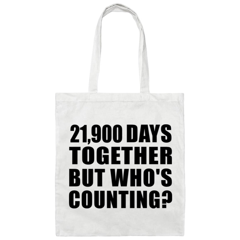 60th Anniversary 21,900 Days Together Who's Counting - Tote Bag White