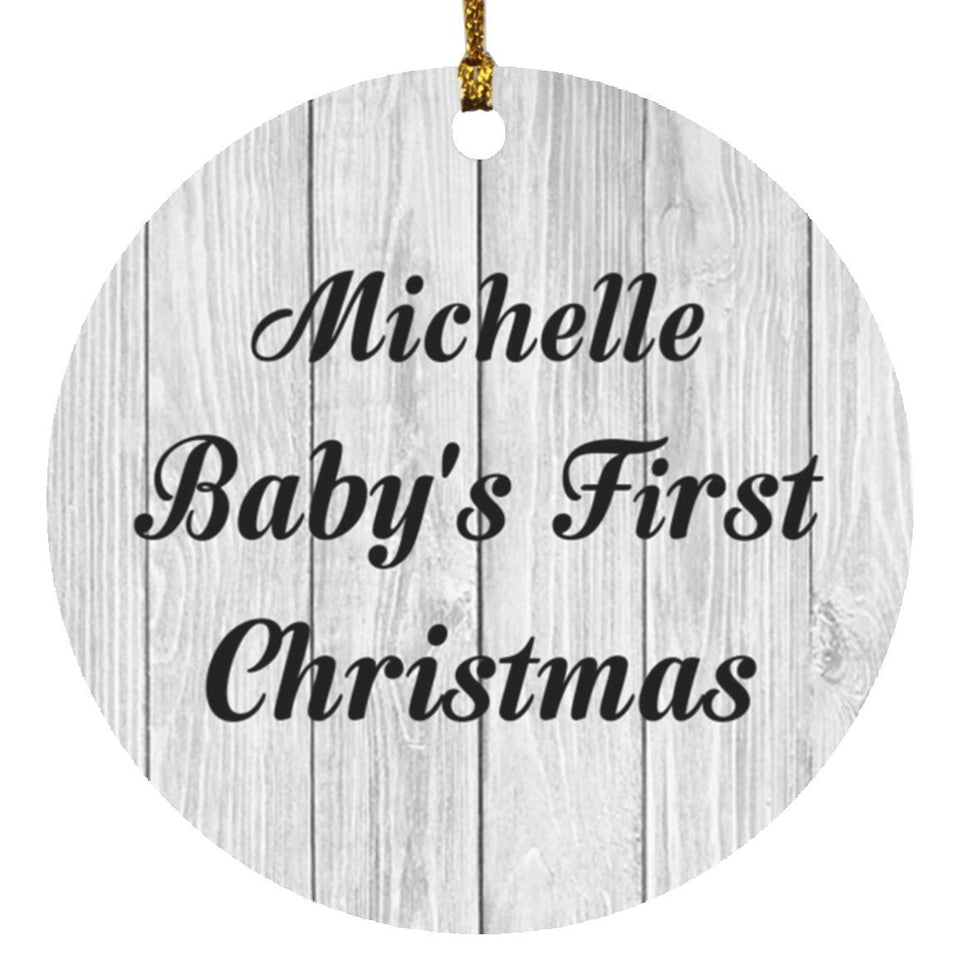 Michelle Baby's First Christmas - Circle Ornament F