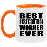 Best Pest Control Worker Ever - 11oz Accent Mug Orange