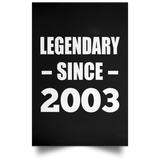 21st Birthday Legendary Since 2003 - Poster Portrait