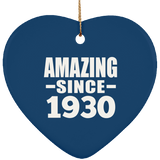 94th Birthday Amazing Since 1930 - Heart Ornament