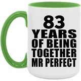 83rd Anniversary 83 Years Of Being Mr Perfect - 15oz Accent Mug Green