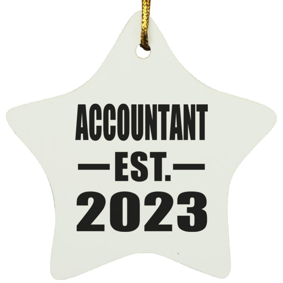 Accountant Established EST. 2023 - Star Ornament