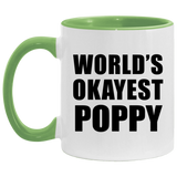 World's Okayest Poppy - 11oz Accent Mug Green