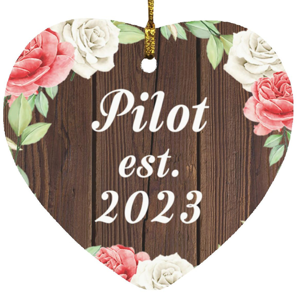 Pilot Established Est. 2023 - Heart Ornament A