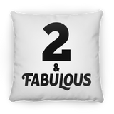 2nd Birthday 2 & Fabulous - Throw Pillow