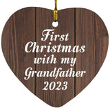 First Christmas With My Grandfather 2023 - Heart Ornament D