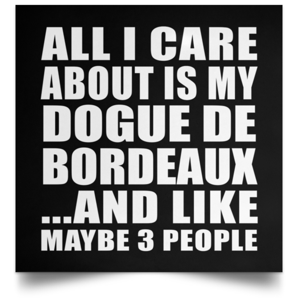 All I Care About Is My Dogue De Bordeaux - Poster Square