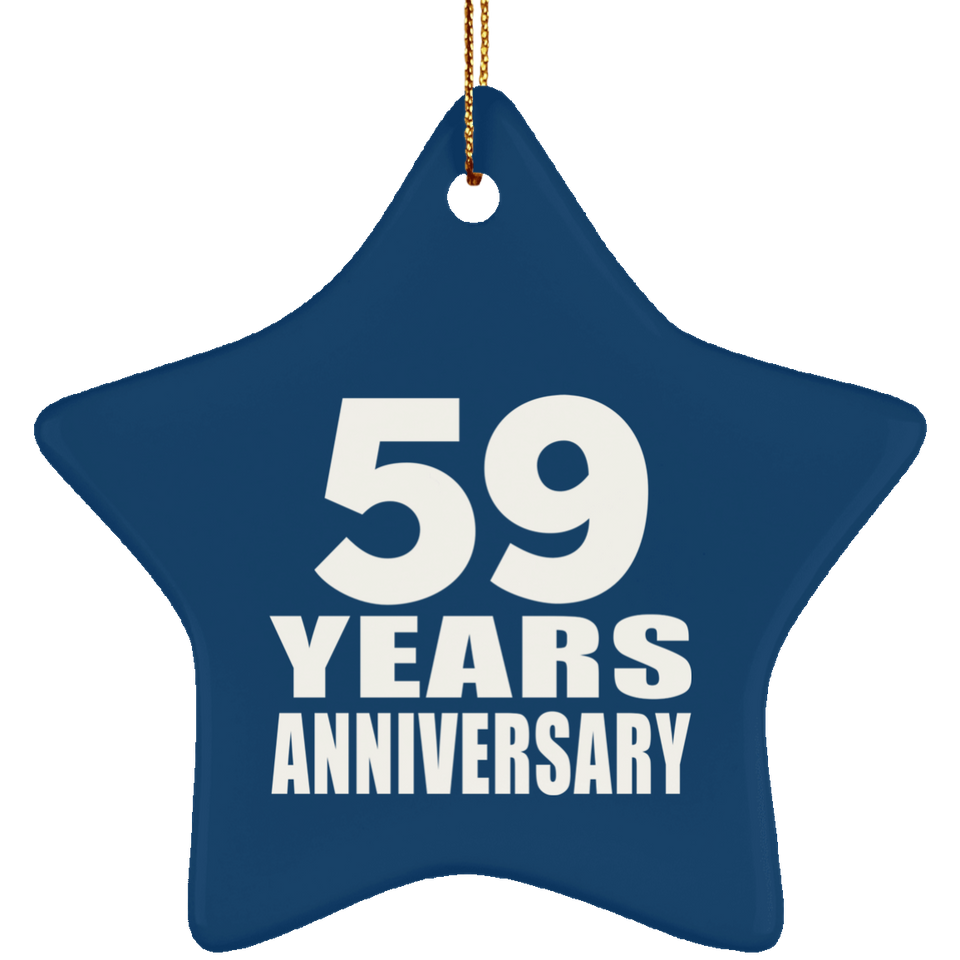 59th Anniversary 59 Years - Star Ornament