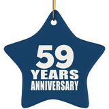 59th Anniversary 59 Years - Star Ornament